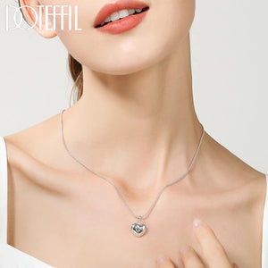 Collier avec Pendentif en Cœur en Argent Sterling 925