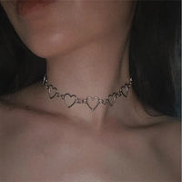 Choker Cœur Ajouré Style Coréen