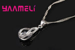 Charger l&#39;image dans la galerie, Set Bijoux en Argent 925 : Collier et Boucles d&#39;Oreilles Pendantes
