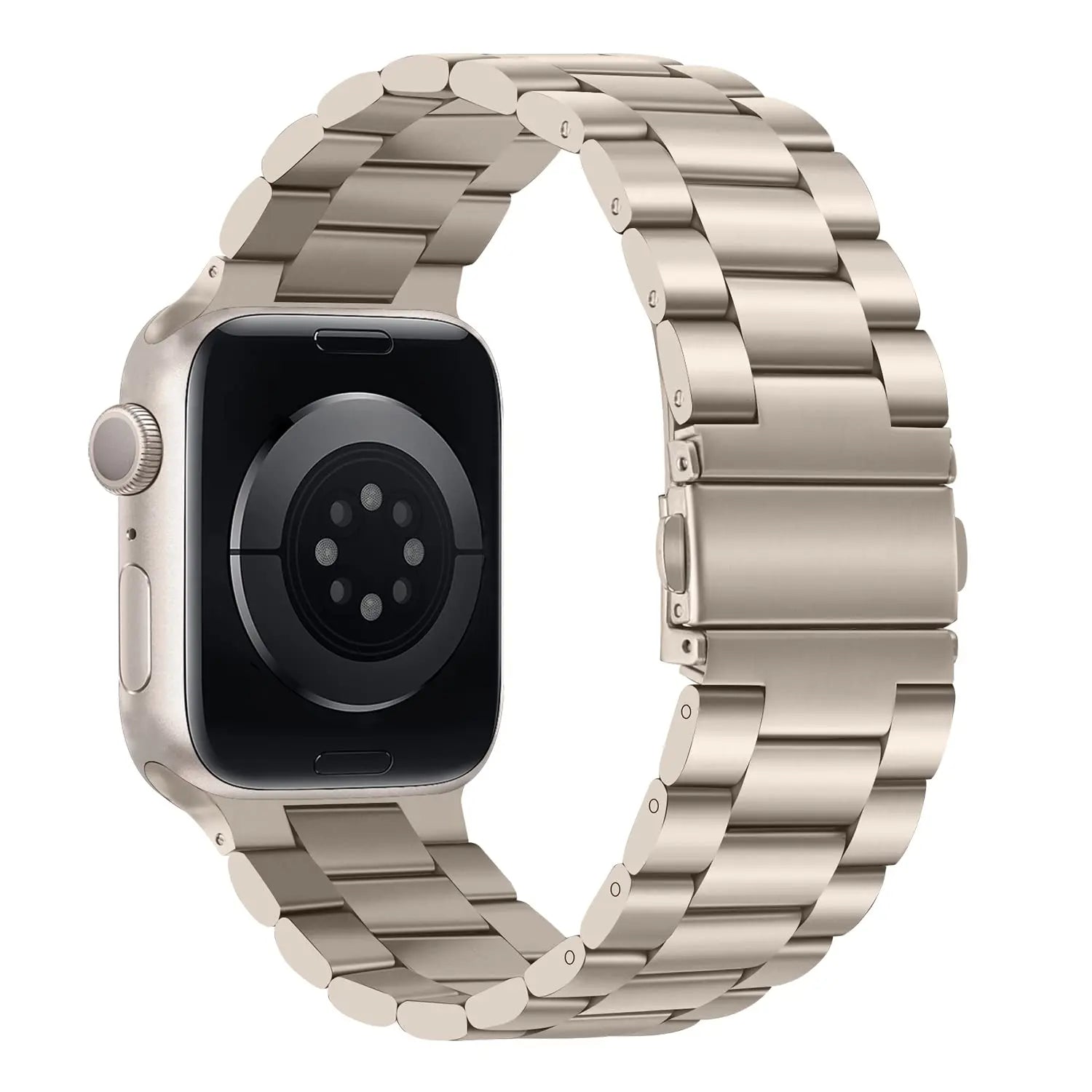 Bracelet en Acier Inoxydable pour Apple Watch Ultra 2 - Compatible avec les Tailles 49mm, 40mm, 44mm, 42mm, 41mm, 45mm, pour les Séries 9, 8, 7, SE, 6, 5, 4